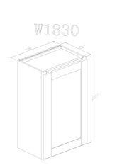Wall 18" - Ashton Grey 18 Inch Wall Cabinet - ZCBuildingSupply